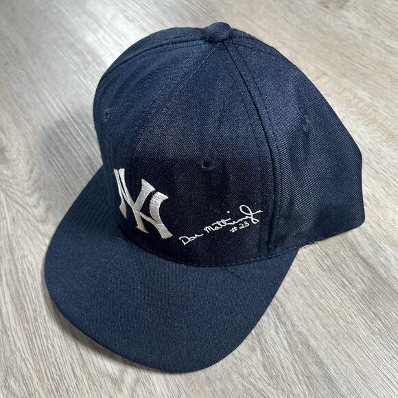 Vintage New York Yankees Hat Don‎ Mattingly #23 Snapback MLB AJD Blue Cap - Picture 7 of 9